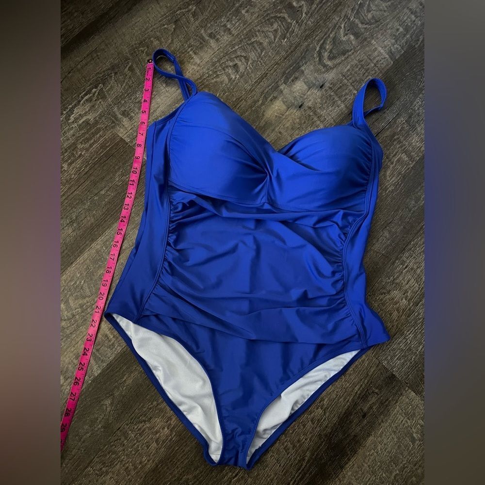 Liz Claiborne Women's‎ Easy-on + Easy-off Plus One Piece Swimsuit-Size 24W - Picture 5 of 9